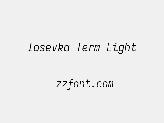Iosevka Term Light