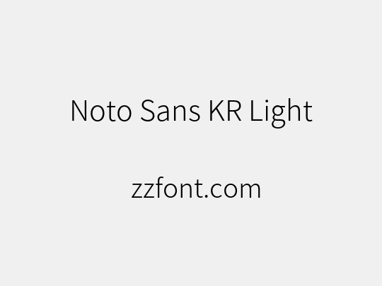 Noto Sans KR Light