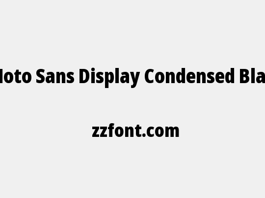 Noto Sans Display Condensed Black