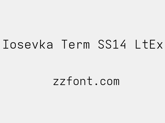 Iosevka Term SS14 LtEx