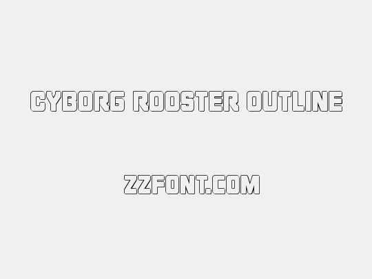 Cyborg Rooster Outline