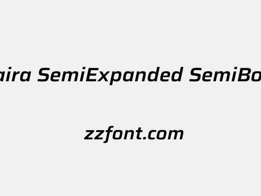 Saira SemiExpanded SemiBold