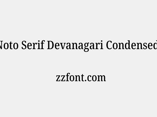 Noto Serif Devanagari Condensed Medium
