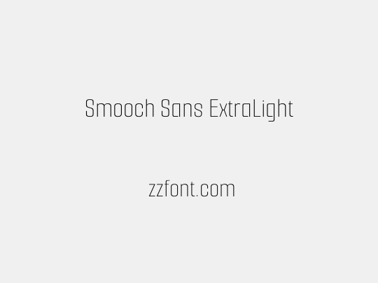 Smooch Sans ExtraLight