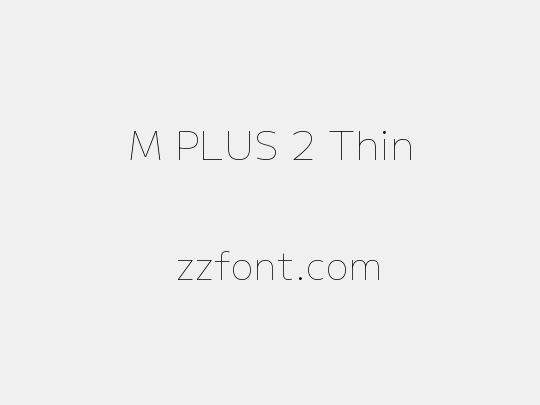 M PLUS 2 Thin