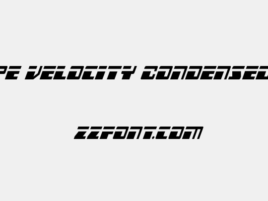 Escape Velocity Condensed Ital