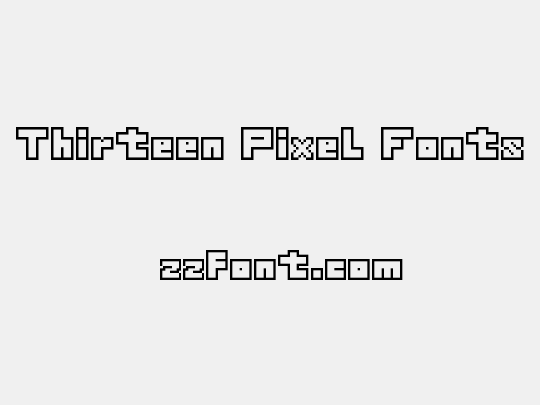 Thirteen Pixel Fonts