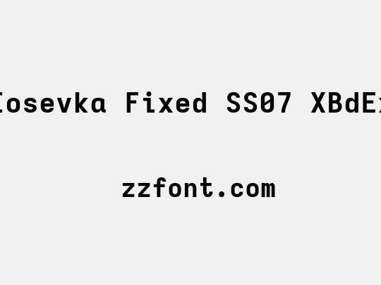 Iosevka Fixed SS07 XBdEx