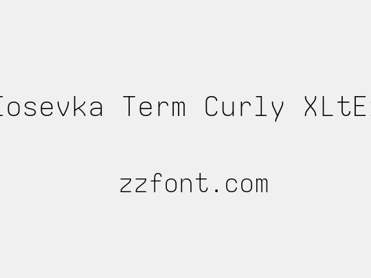 Iosevka Term Curly XLtEx