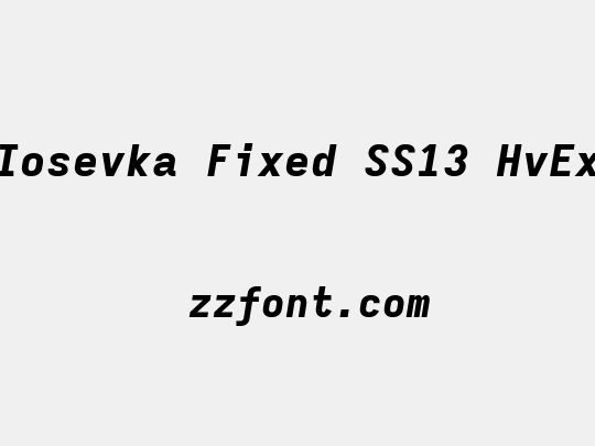 Iosevka Fixed SS13 HvEx