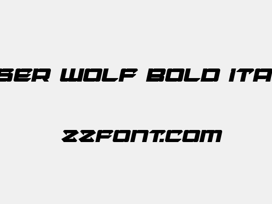 Laser Wolf Bold Italic