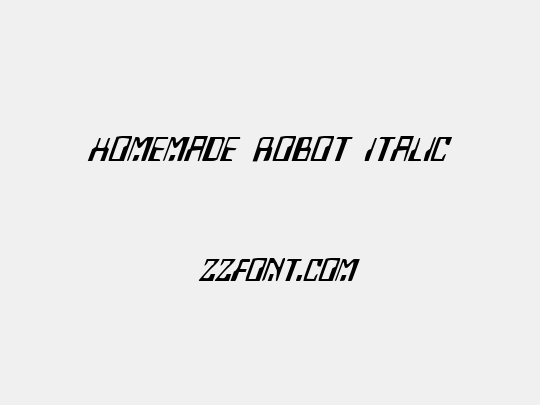Homemade Robot Italic