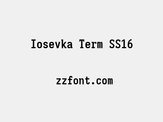 Iosevka Term SS16