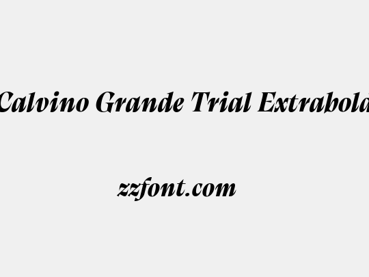 Calvino Grande Trial Extrabold