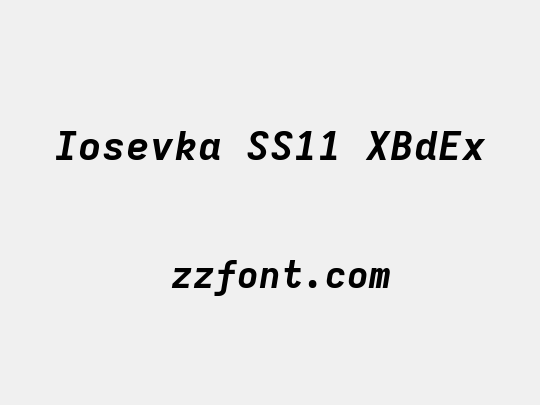 Iosevka SS11 XBdEx