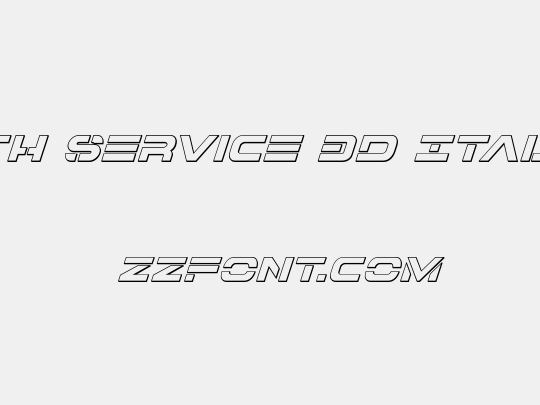7th Service 3D Italic