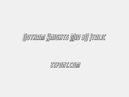 Gotham Knights Mid 3D Italic