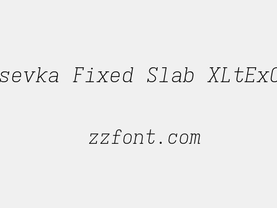 Iosevka Fixed Slab XLtExObl