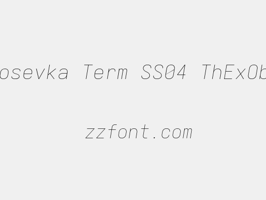 Iosevka Term SS04 ThExObl
