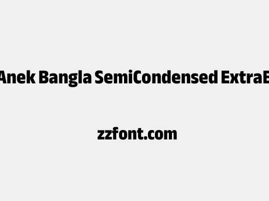 Anek Bangla SemiCondensed ExtraBold