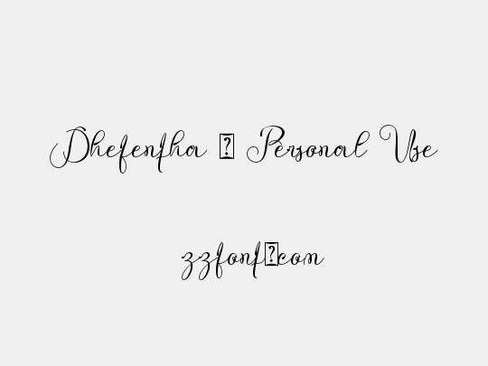 Dhefentha - Personal Use