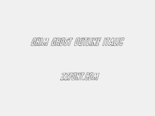 Grim Ghost Outline Italic