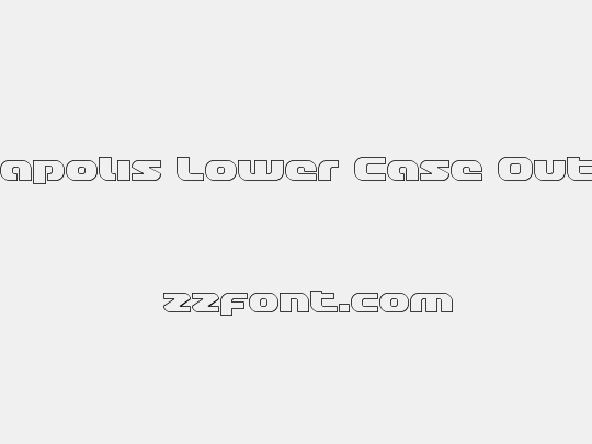 Annapolis Lower Case Outline