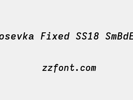 Iosevka Fixed SS18 SmBdEx