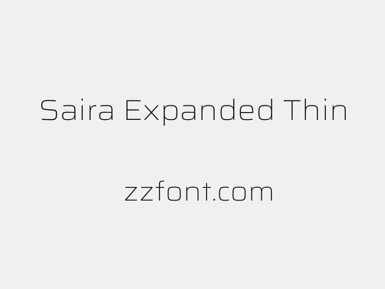 Saira Expanded Thin