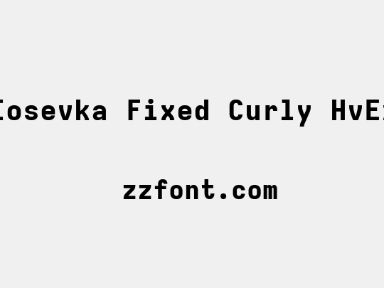 Iosevka Fixed Curly HvEx