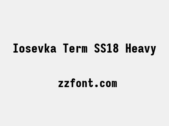 Iosevka Term SS18 Heavy