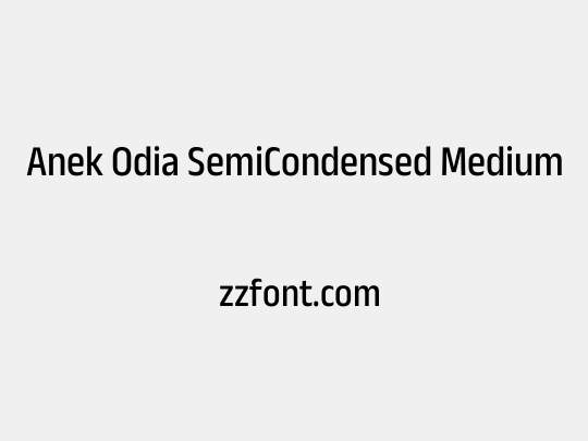 Anek Odia SemiCondensed Medium