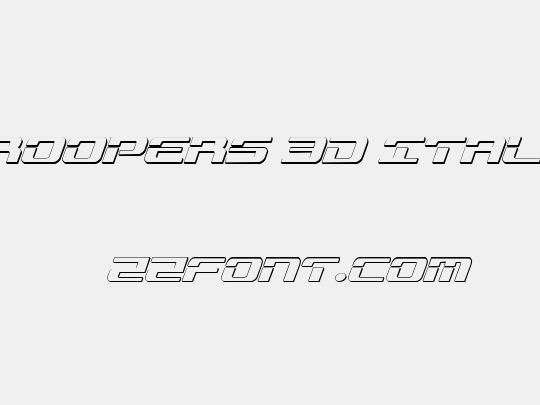 Troopers 3D Italic
