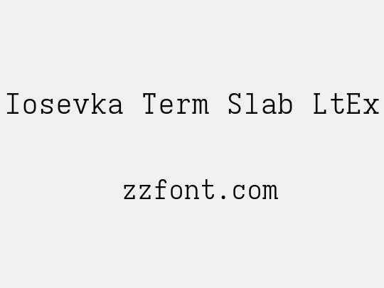 Iosevka Term Slab LtEx