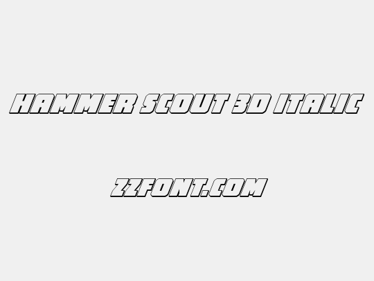 Hammer Scout 3D Italic