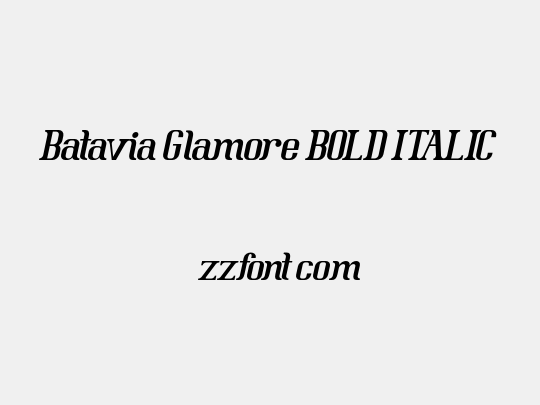 Batavia Glamore BOLD ITALIC 
