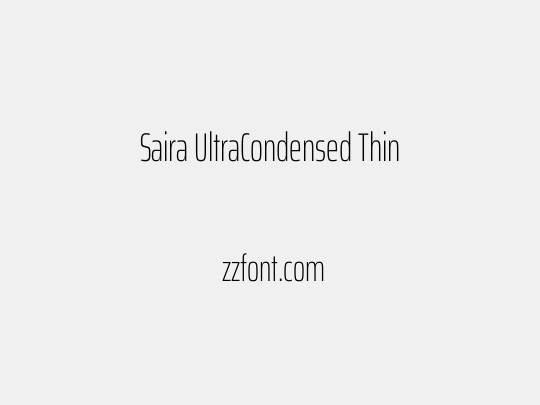 Saira UltraCondensed Thin
