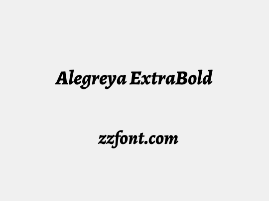 Alegreya ExtraBold
