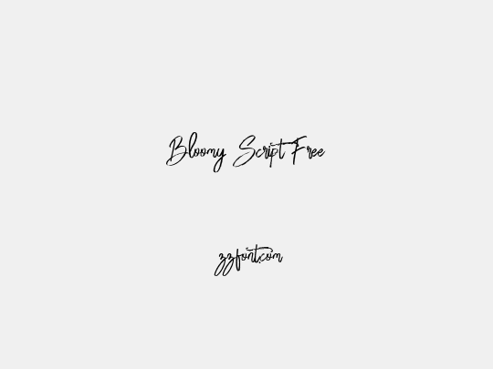 Bloomy Script Free