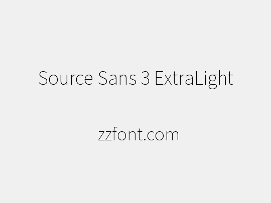 Source Sans 3 ExtraLight