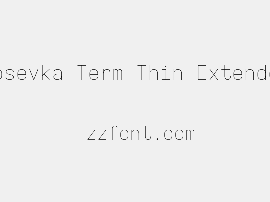 Iosevka Term Thin Extended