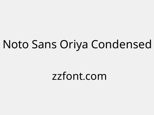 Noto Sans Oriya Condensed