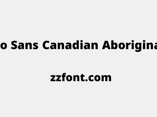 Noto Sans Canadian Aboriginal Black