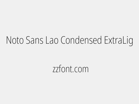 Noto Sans Lao Condensed ExtraLight