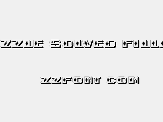 Puzzle Solved Filled