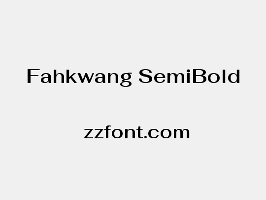 Fahkwang SemiBold