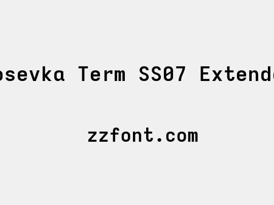 Iosevka Term SS07 Extended