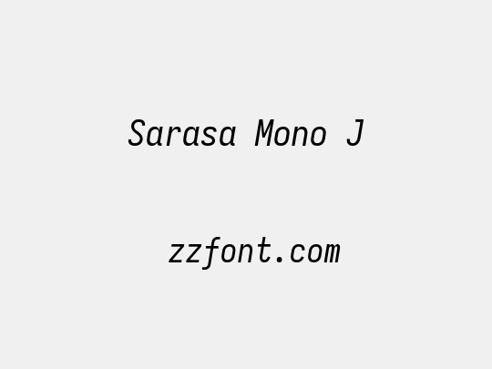 Sarasa Mono J