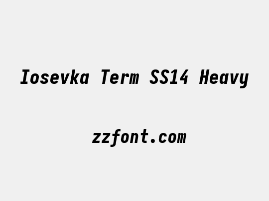 Iosevka Term SS14 Heavy