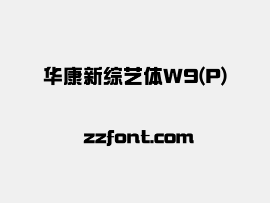 华康新综艺体W9(P)